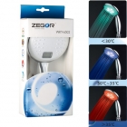 Лейка светодиодная для душа с дисплеем, трехцветная, сенсорная (ZEGOR WKY-6302)